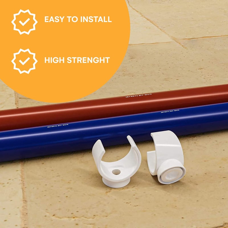 Noa Store حاملات أنابيب PEX 1/2 بوصة من متجر نوا 130 قطعة | مشابك أنابيب المياه PVC U-Hook | مشابك دعم الأنابيب PEX-AL-PEX - Image 4